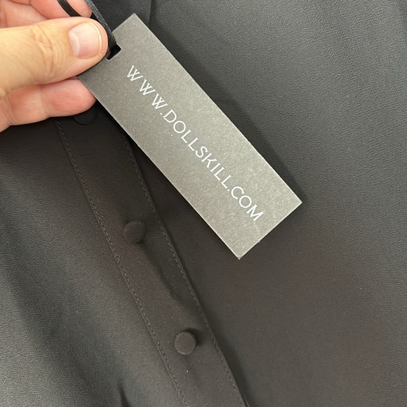 NWT WIDOW BLACK DRESS sheer tie back size 3X - Picture 5 of 12